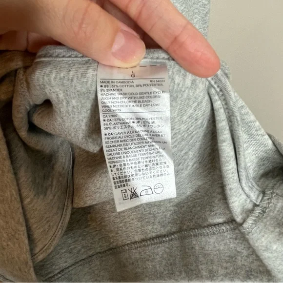 Banana Republic Asymmetrical Grey Long Sleeve Zip Fleece Jacket Size Large - Picture 7 of 8